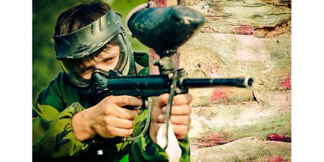 Four Open Play Passes for Admission Gun & Mask Rental (Paintballs and Air not Included)