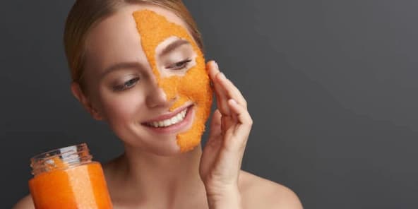 Two - Pumpkin Peel Glow Beauty Facials with Cold Iron and Complimentary Lip Treatment and Deep Pores Extraction