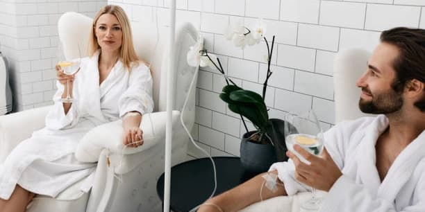 Myer's Cocktail. Great for treating fatigue, muscle pain, boost immunity and support nervous system