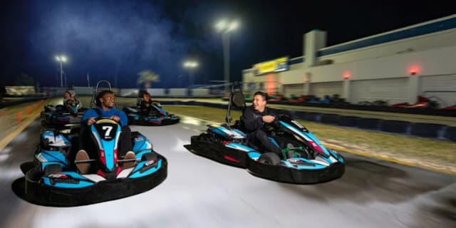 3 People: Euro High Speed Go Kart Race + $5 Video Arcade Credits + Large Fountain Drink, valid Monday - Thursday