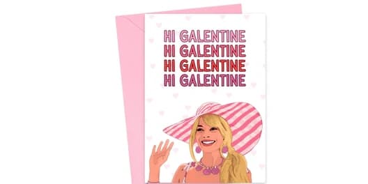R is for Robo Barbie Galentine Greeting Card