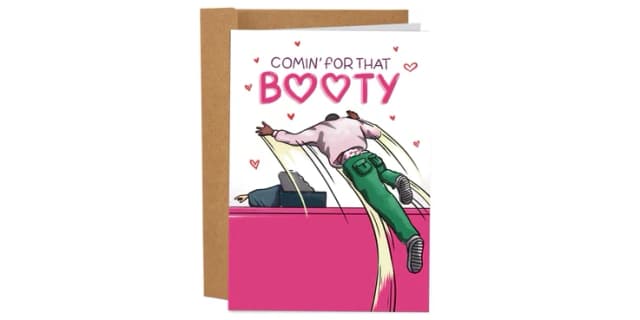 Sleazy Greetings Guy Jumping At The Judge Greeting Card