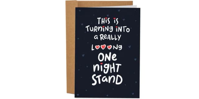 Sleazy Greetings Looong One Night Stand Greeting Card