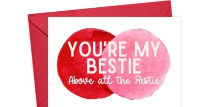 R is for Robo You're My Bestie Greeting Card