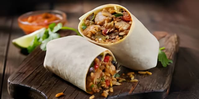 Four Breakfast Morning Burritos