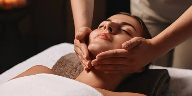 Facial Massage with Rose, Kale & Grape Oil and Vitamin C Oil