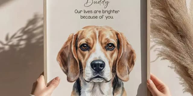 14" x 11" Personalized Pets Dog Memorial Gifts - Digital File