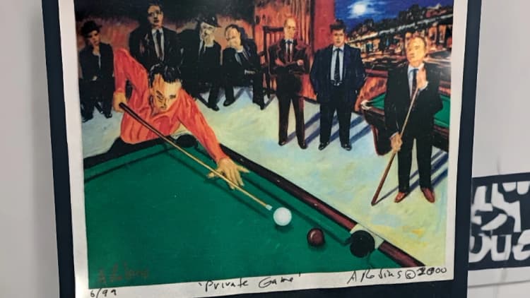Billiard Art by Arthur Robins “PRIVATE GAME”