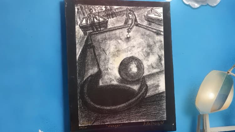 Billiard Art by Arthur Robins “HANGER”